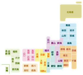 ディフェンセラ販売店舗の日本地図 